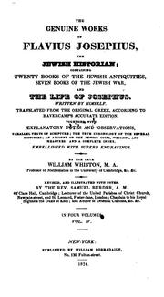 Cover of: The genuine works of Flavius Josephus by Flavius Josephus, Flavius Josephus