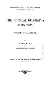 Cover of: The physical geography of New Jersey