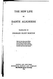 Cover of: The New life of Dante Alighieri by Dante Alighieri