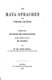 Cover of: Die Maya-sprachen der Pokom-gruppe ...