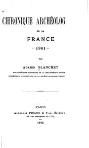 Cover of: Chronique archéologique de la France, 1901