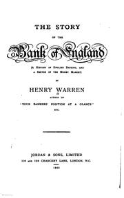 Cover of: The story of the Bank of England by Warren, Henry.