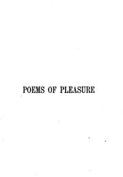 Cover of: Poems of pleasure