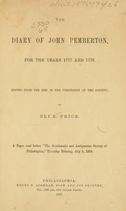 Cover of: The diary of John Pemberton by Pemberton, John