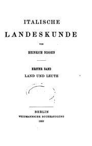 Cover of: Italische landeskunde by Nissen, Heinrich