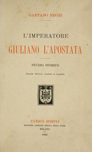 Cover of: L' imperatore Giuliano l'Apostata: studio storico.