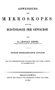 Cover of: Das Mikroskop und seine Anwendung. by Leopold Dippel