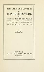 life and letters of Charles Butler