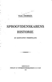 Cover of: Sprogvidenskabens historie by Thomsen, Vilhelm Ludvig Peter