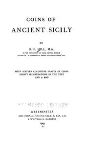 Cover of: Coins of ancient Sicily by Sir George Francis Hill