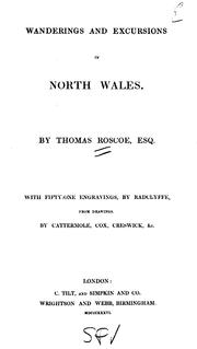 Cover of: Wanderings and excursions in North Wales.
