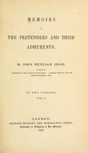 Cover of: Memoirs of the Pretenders and their adherents by Jesse, John Heneage