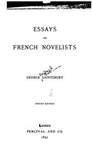 Essays on French novelists by Saintsbury, George