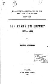 Der kampf um Erfurt 1636-1638 by Balduin Herrmann