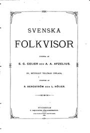 Svenska folkvisor by Arvid August Afzelius, Erik Gustaf Geijer