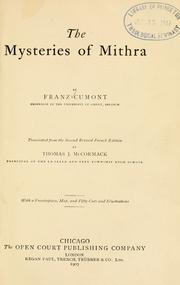 Cover of: The mysteries of Mithra
