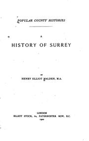 A history of Surrey by Henry Elliot Malden