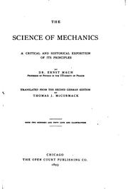 Cover of: The science of mechanics by Ernst Mach