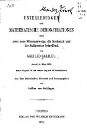 Cover of: Unterredungen und mathematische Demonstrationen by Galileo Galilei