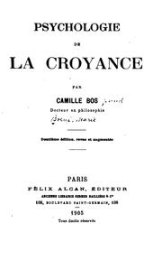 Cover of: Psychologie de la croyance by Marie Bœuf