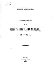 Cover of: Appunti su la poesia satirica latina medioevale in Italia.