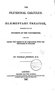 Cover of: The fluxional calculus. | Thomas Jephson