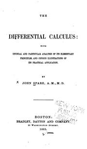 Cover of: The differential calculus by John Spare
