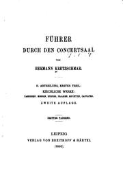 Führer durch den Concertsaal by Kretzschmar, Hermann