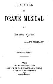 Cover of: Histoire du drame musical