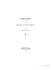 Cover of: A double discovery.: The square of the circle
