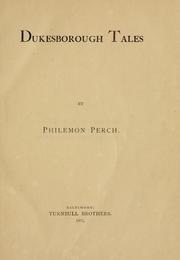 Cover of: Dukesborough tales: by Philemon Perch.