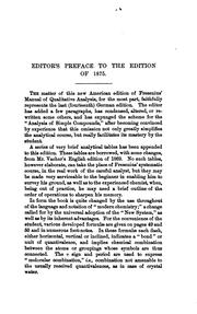 Cover of: Manual of qualitative chemical analysis by Fresenius, C. Remigius, Fresenius, C. Remigius
