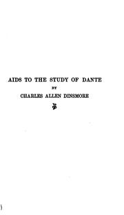 Cover of: Aids to the study of Dante