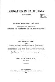 Cover of: Report of the state engineer of California: on irrigatior and the irrigation question.