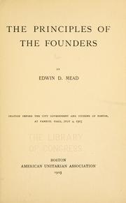 Cover of: principles of the founders