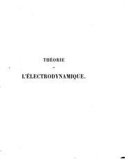 Cover of: Théorie de l'électrodynamique