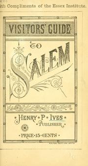 Cover of: Visitors' guide to Salem. by T. F. Hunt