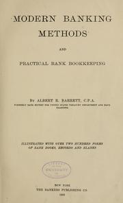 Cover of: Modern banking methods and practical bank bookkeeping | Albert Reed Barrett