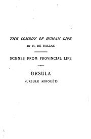 Cover of: Ursula. by Honoré de Balzac