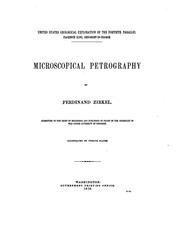 Cover of: Microscopical petrography | Ferdinand Zirkel