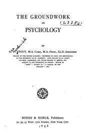 The groundwork of psychology by Stout, George Frederick