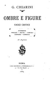 Cover of: Ombre e figure by Giuseppe Chiarini