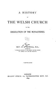 Cover of: A history of the Welsh church to the dissolution of the monasteries.