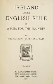 Cover of: Ireland under English rule: or, A plea for the plaintiff
