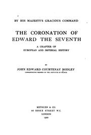 Cover of: coronation of Edward the Seventh: a chapter of European and imperial history