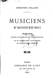Cover of: Musiciens d'aujourd'hui ....
