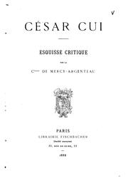 César Cui by Mercy-Argenteau, Marie Clotilde Élisabeth Louise (de Caraman-Chimay) comtesse de