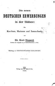 Die neuen deutschen Erwerbungen in der Südsee by Hassert, Kurt