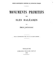 Cover of: Monuments primitifs des îles Baléares by Émile Cartailhac
