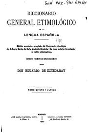 Cover of: Diccionario general etimológico de la lengua española. by Roque Barcia
